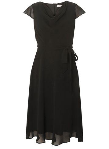 Dorothy Perkins *billie & Blossom Black Cowl Neck Skater Dress