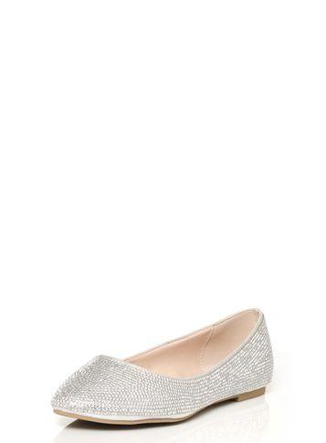 Dorothy Perkins *quiz Silver Diamante Pumps
