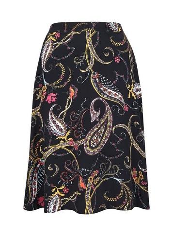 Dorothy Perkins *dp Curve Black Paisley Print Midi Skirt