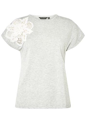 Dorothy Perkins Grey Embellished Shoulder Top