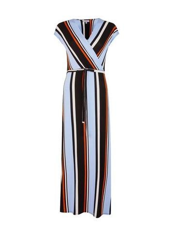 Dorothy Perkins Petite Blue Striped Maxi Dress