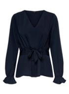 *only Navy Long Sleeve Blouse