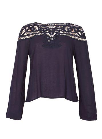 Dorothy Perkins *izabel London Navy Lace Vintage Top
