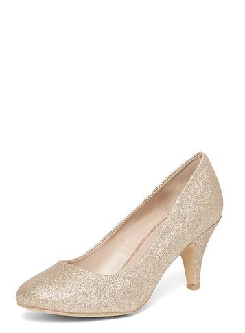 Dorothy Perkins Wide Fit Gold 'wilamina' Court Shoes