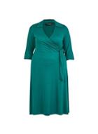 Dorothy Perkins *dp Curve Green Open Collar Dress