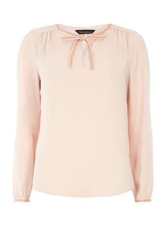 Dorothy Perkins Blush Beaded Pussybow Blouse