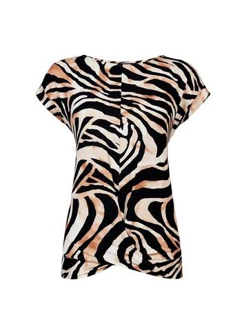 Dorothy Perkins Stone Twist Front Tiger T-shirt