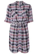 Dorothy Perkins Red And Blue Checked Shirt Dress