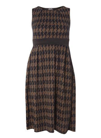 Dorothy Perkins *feverfish Black Mocha Flared Dress