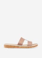 Dorothy Perkins Nude Leather Juju Comfort Sandals