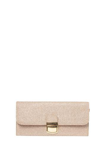 Dorothy Perkins Gold Push Lock Wristlet Clutch