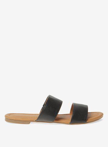 Dorothy Perkins Black 'faris' Double Strap Mules