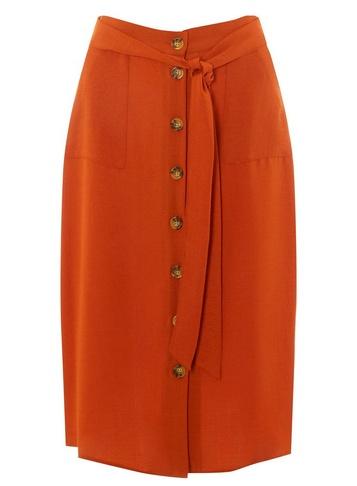 Dorothy Perkins Rust Midi Skirt