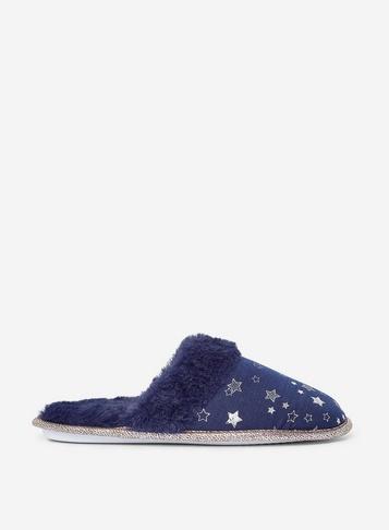 Dorothy Perkins Navy Foil Star Mules