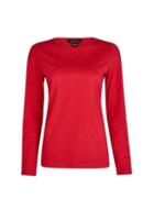 Dorothy Perkins Red Long Sleeve Crew Neck T-shirt