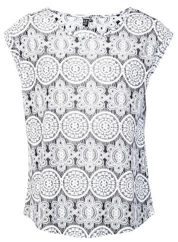 *izabel London Black Mosaic Print T-shirt