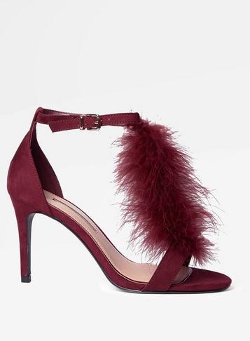 Dorothy Perkins Burgundy 'beau' Heeled Sandals