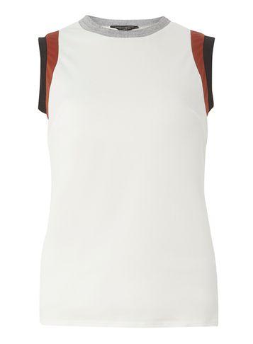Dorothy Perkins Ivory Colour Block Shell Top