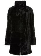 Dorothy Perkins Black Carved Faux Fur Coat