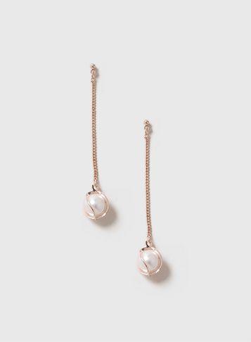 Dorothy Perkins Pearl Cage Drop Earrings