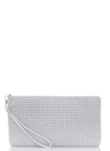 Dorothy Perkins *quiz Silver Diamante Purse