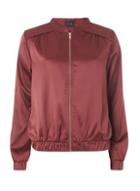 Dorothy Perkins *vila Wine Satin Bomber Jacket