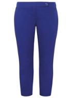 Dorothy Perkins Petite Cobalt Cropped Cotton Sateen Trousers