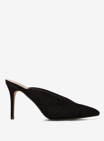 Dorothy Perkins Black Microfibre Devon Mules