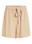 *vila Beige Tie Front Shorts