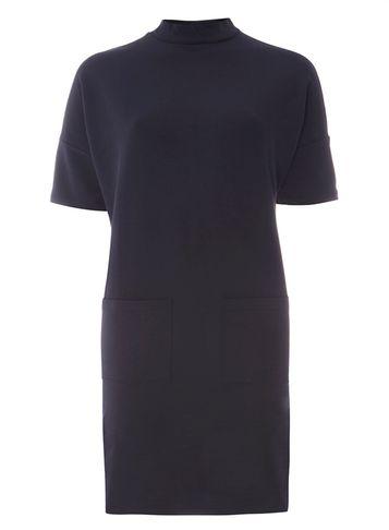 Dorothy Perkins *noisy May Navy High Neck Shift Dress