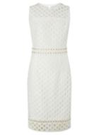 Dorothy Perkins Ivory Eyelet Waist Lace Pencil Dress