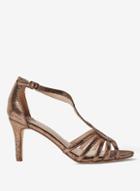 Dorothy Perkins Wide Fit Bronze 'bethanie' Sandals