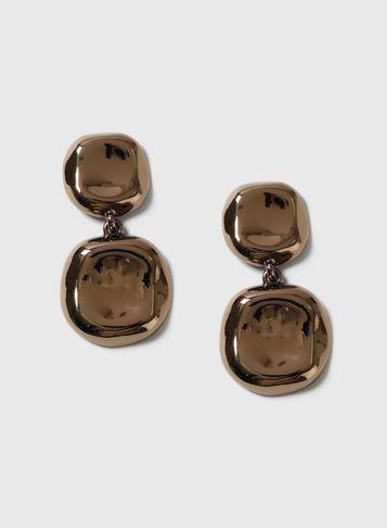 Dorothy Perkins Brown Beaten Drop Earrings