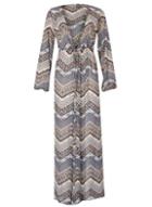 *izabel London Navy Zig Zag Print Maxi Dress
