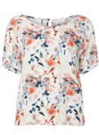 Dorothy Perkins *vila White Floral Print Top