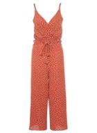 Dorothy Perkins *quiz Rust Crepe Culottes Jumpsuit