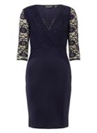 Dorothy Perkins Navy Lace Top Bodycon Dress