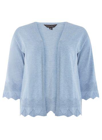 Dorothy Perkins Chambray Scallop Trim Cardigan