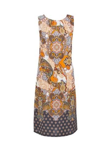 Dorothy Perkins *tall Orange Paisley Print Shift Dress