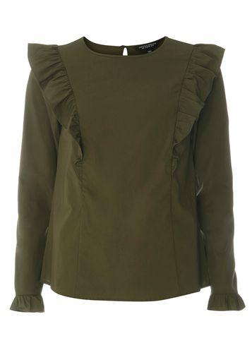 Dorothy Perkins Khaki Cotton Frill Top