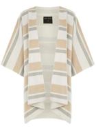 Dorothy Perkins Camel And Ivory Stripe Cape
