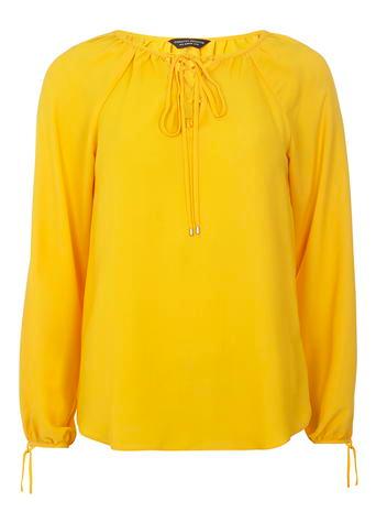 Dorothy Perkins Yellow Tie Long Sleeve Blouse