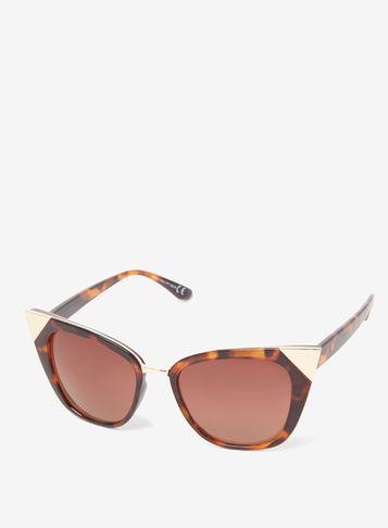Dorothy Perkins Tort Metal Corner Cat Eye Sunglasses