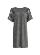 Dorothy Perkins Silver Lurex Sequin Shift Dress