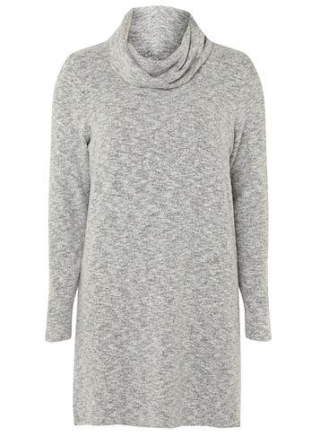 Dorothy Perkins Grey Brushed Cowl Neck Tunic