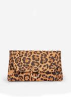 Dorothy Perkins Multi Colour Leopard Print Ring Detail Clutch Bag