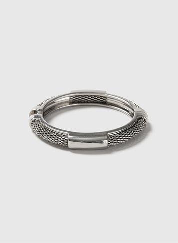 Dorothy Perkins Silver Mesh Clamp Bracelet