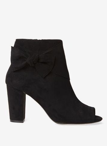 Dorothy Perkins Black 'sammia' Peep Toe Ankle Boots
