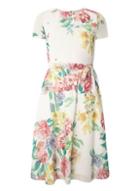 Dorothy Perkins Ivory Floral Fit And Flare Dress