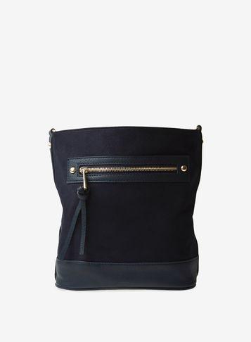 Dorothy Perkins Navy Zip Bucket Bag